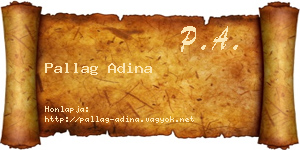 Pallag Adina névjegykártya